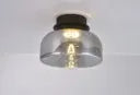 Ceiling lamp-SM2332C1-D200 × H 170-Black+Smoke Grey-Aluminum+ Glass