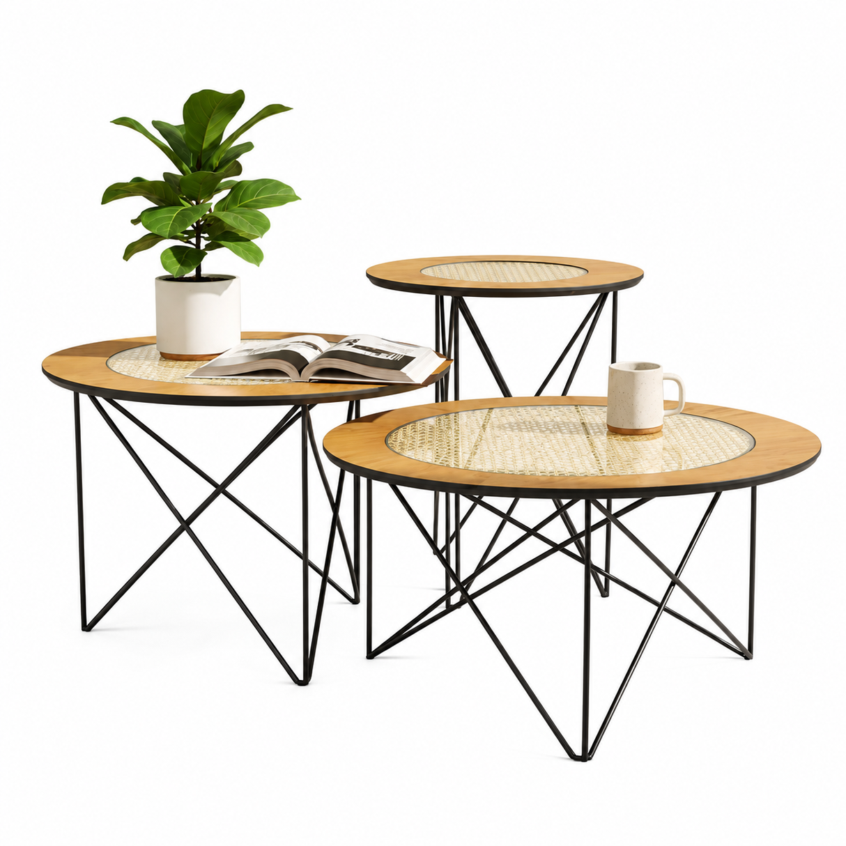 Rattan Orta Center Table set