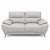 Full Leather Sofa Set (Light Grey)