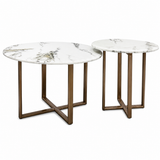 Marble Top Round Coffee Table