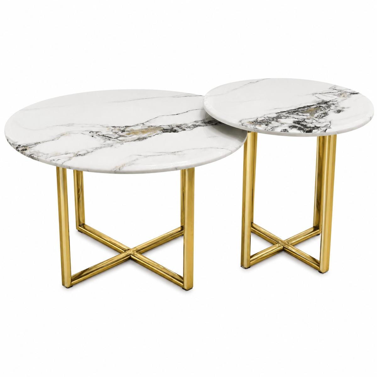 Marble Top Round Coffee Table