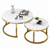 Metal Base W/scagliola Top Dia