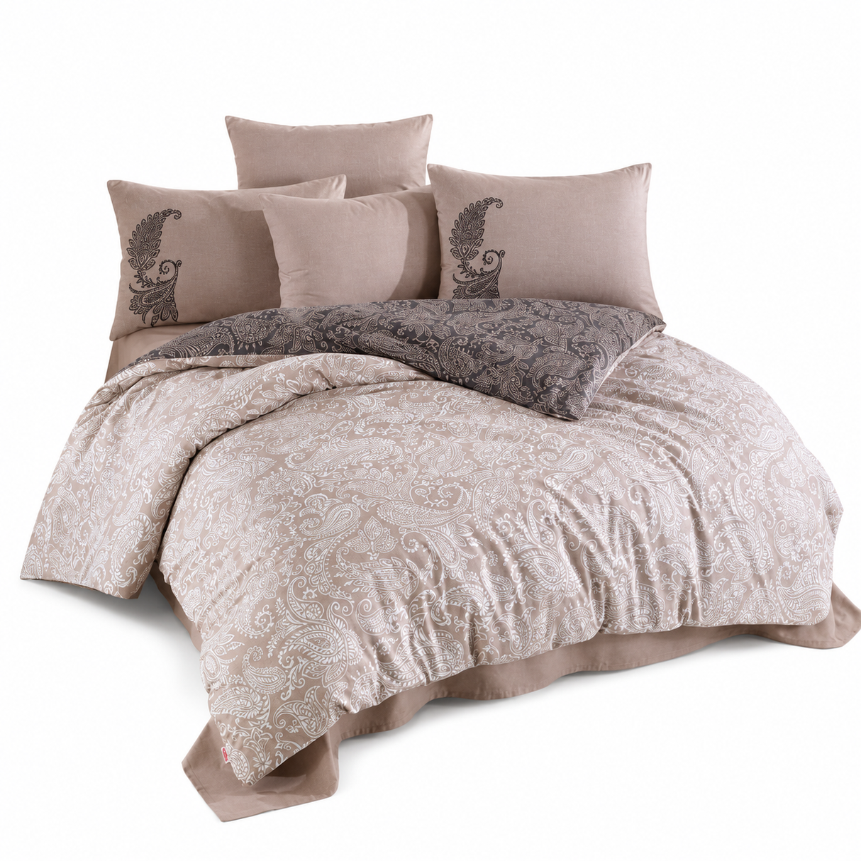 Ozanteks 6 Pieces Brown Comforter Set