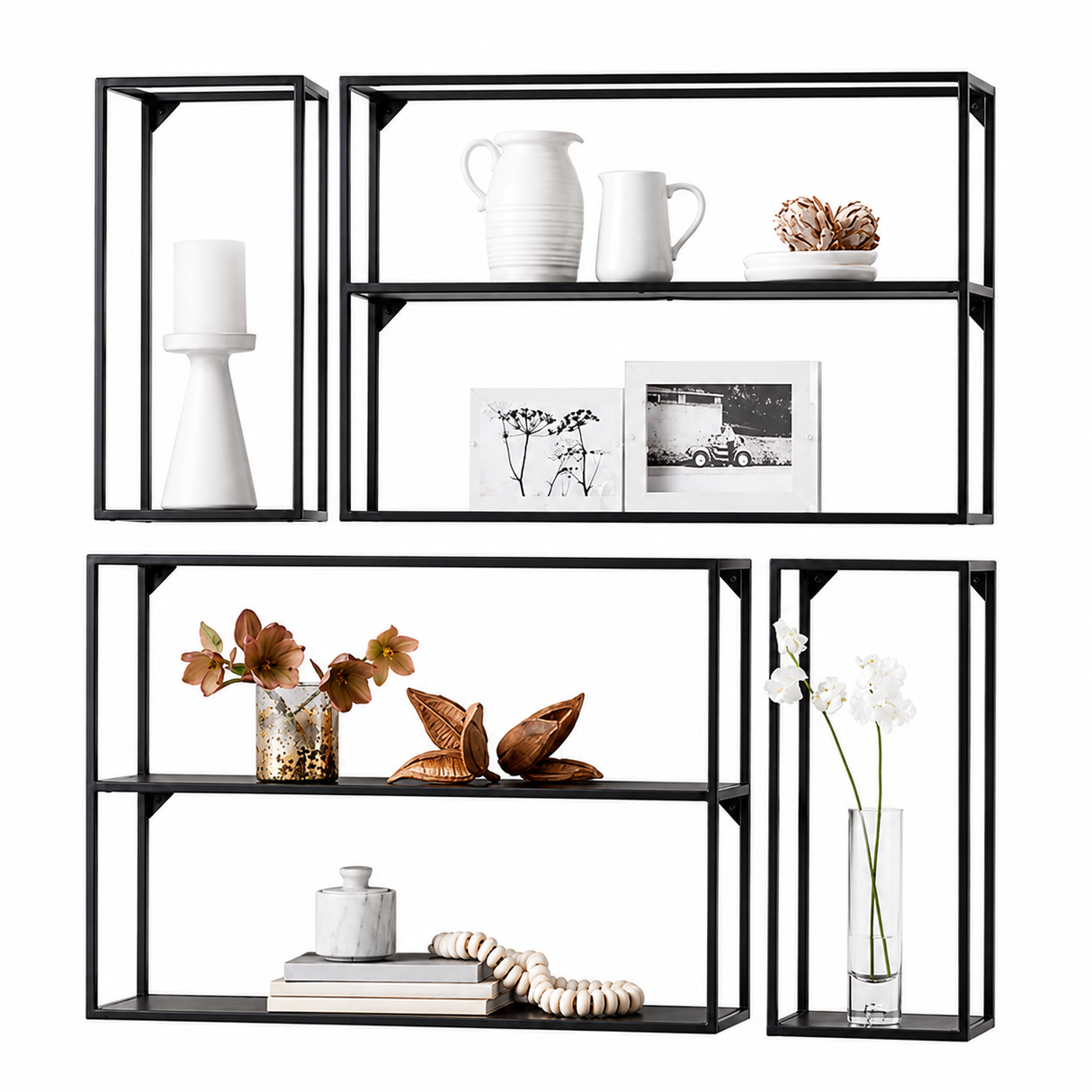 Metal Wall Shelf (set Of 2)