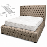 Base &  Headboard (200x180) - With Button Rankoussi (beige)