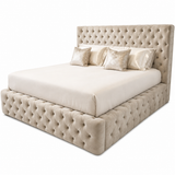 Base &  Headboard (200x180) - With Button Rankoussi (beige)