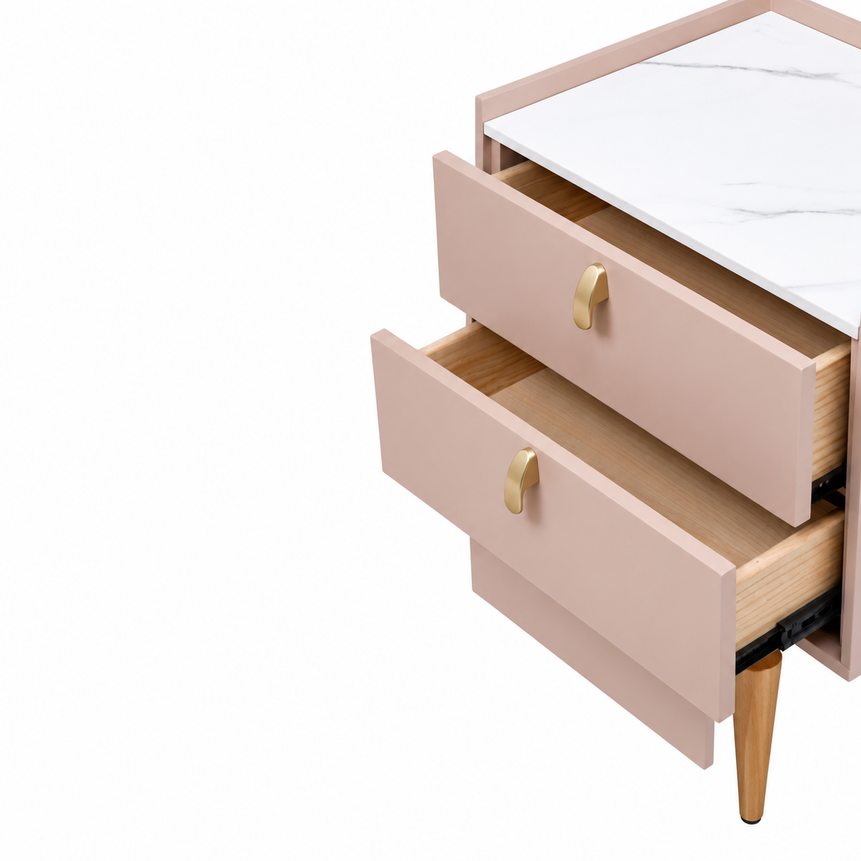 Side Table 887 (Rose Gold, 500×400×500 mm)