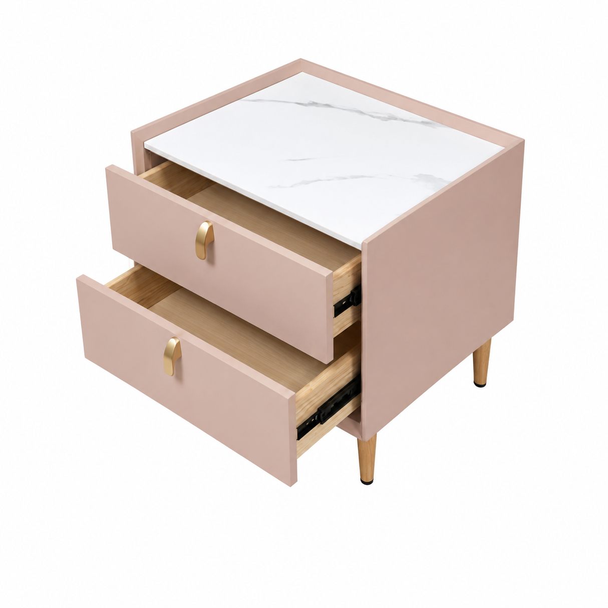 Side Table 887 (Rose Gold, 500×400×500 mm)