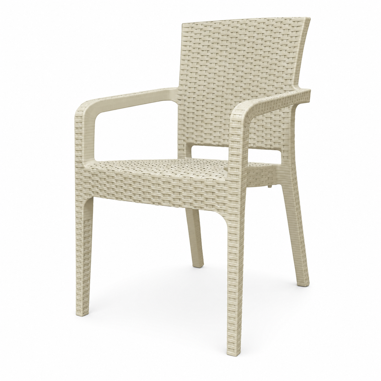 CT022 Big Rattan Armchair (White)