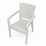 CT022 Big Rattan Armchair (White)