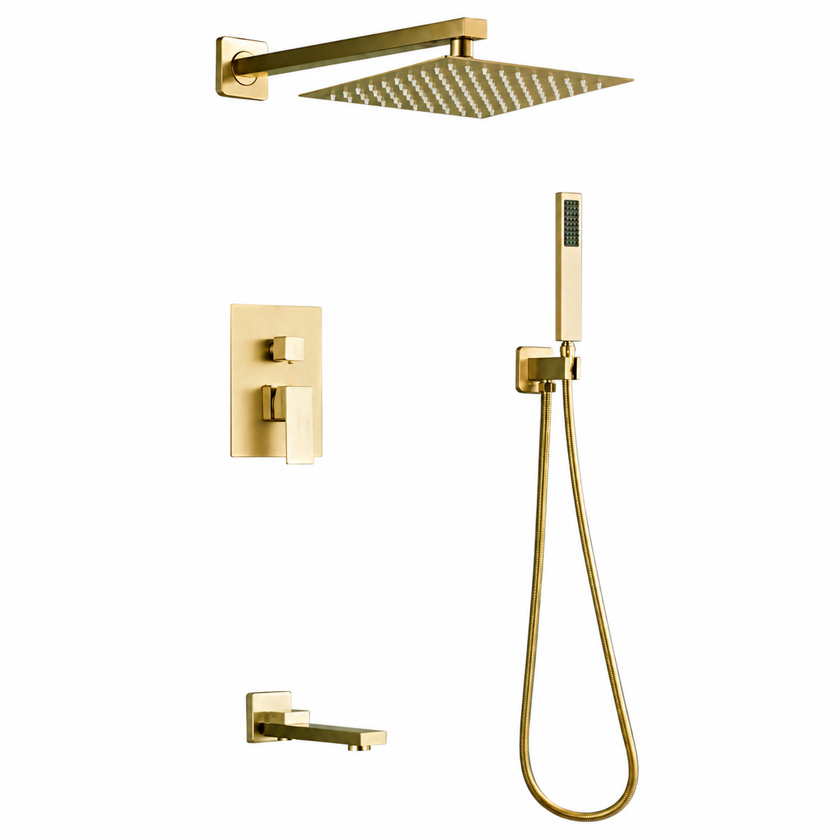 Premium Shower Set Matte Gold