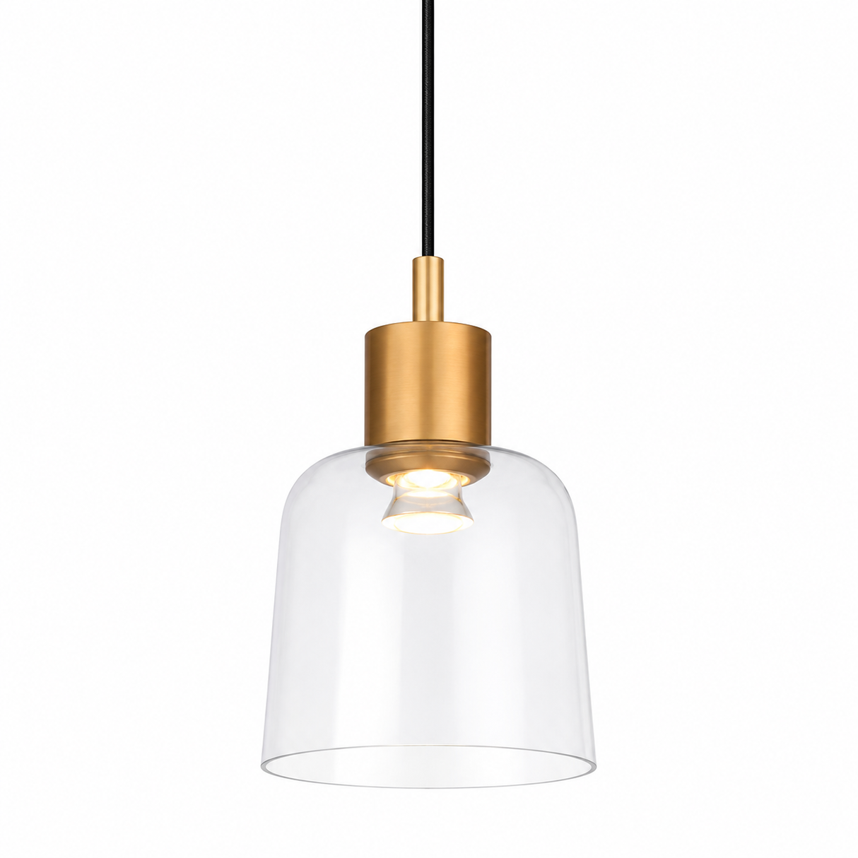 Pendant Lamp - 8998PA/1 Gold + Clear D160 LED 8W
