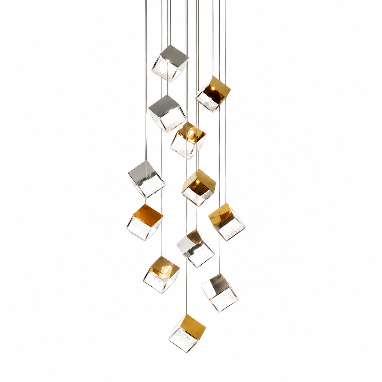 Pendant Lamp - 10301P/12 Silver + Clear D800 G9*12