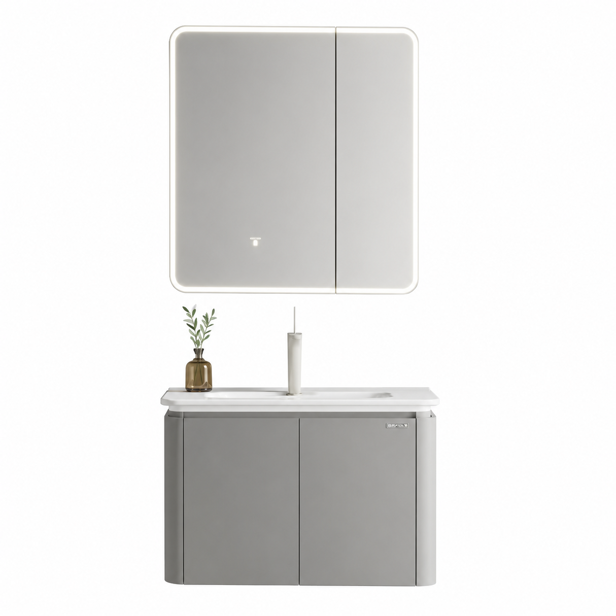 LED Vanity Cabinet PVC with Glass Mirror  970-80T