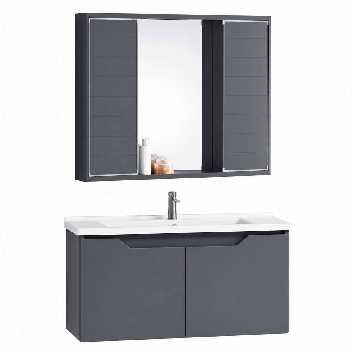 Vanity Cabinet-G6-8047 KF - Dark Gray - 800*470*450(2130620) 1set 2cartoon)