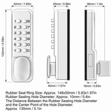 Mechanical Keyless Door Lock, Mechanical Deadbolt Combination Keypad Lock 2nd Generation