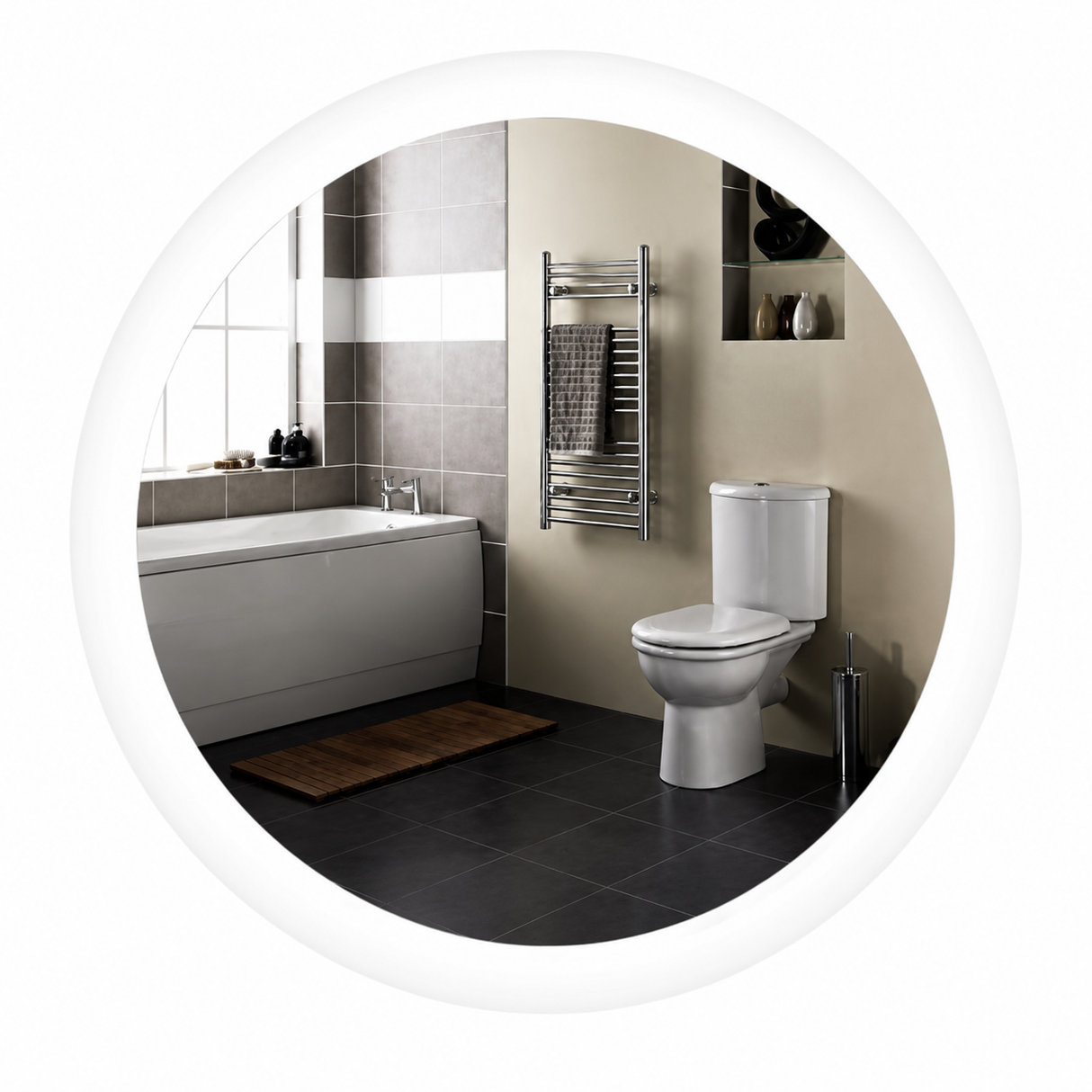 Round Led Bathroom Mirror 4mm