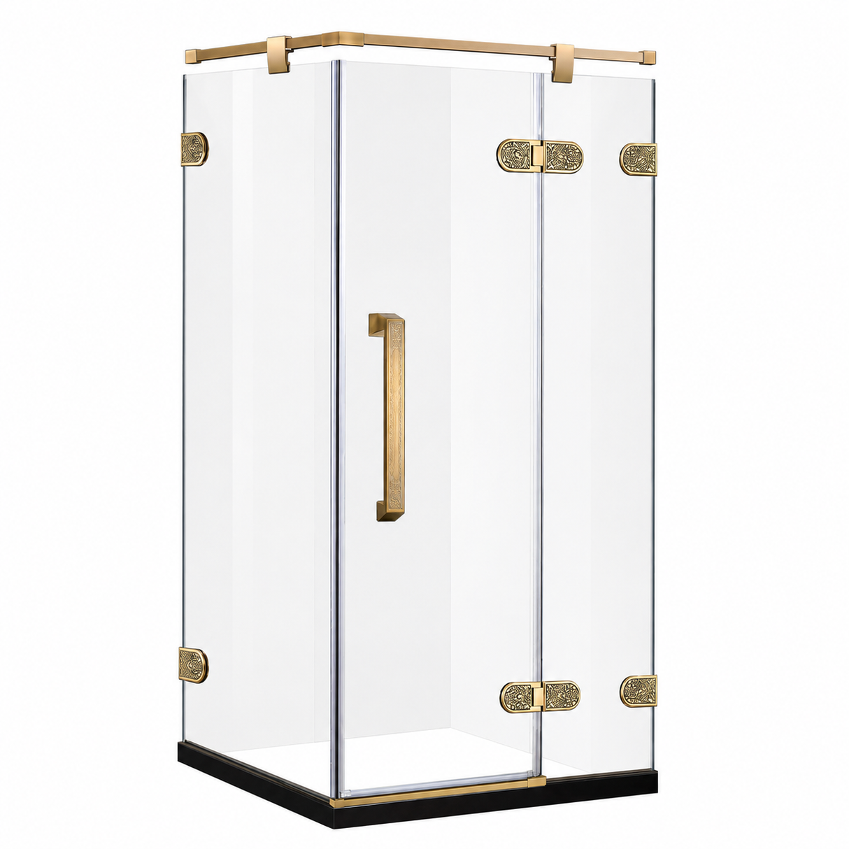 Bathroom Glass Shower Enclosure  (gold)