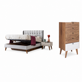Verona 6930 – Storage Bed 180×200 (Oud & Sedef Cream)