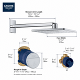 GROHE Rain 310 SmartActive 2-Spray Cube Shower Head Set  26504000