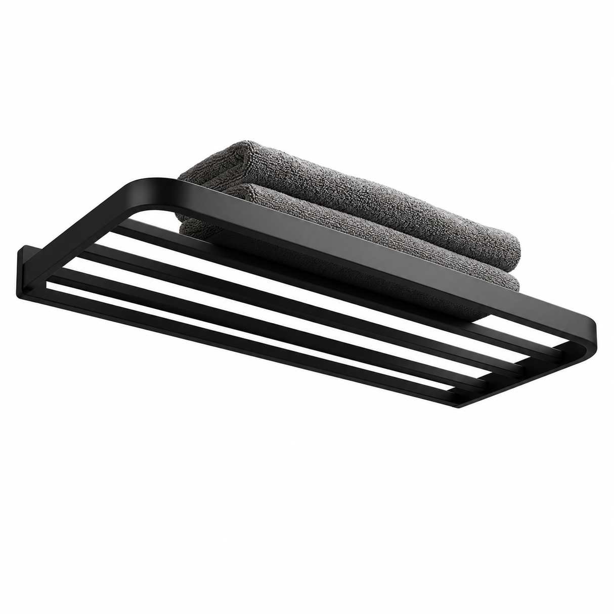 Towel Rack 3-rail 600mm - (matt Black)