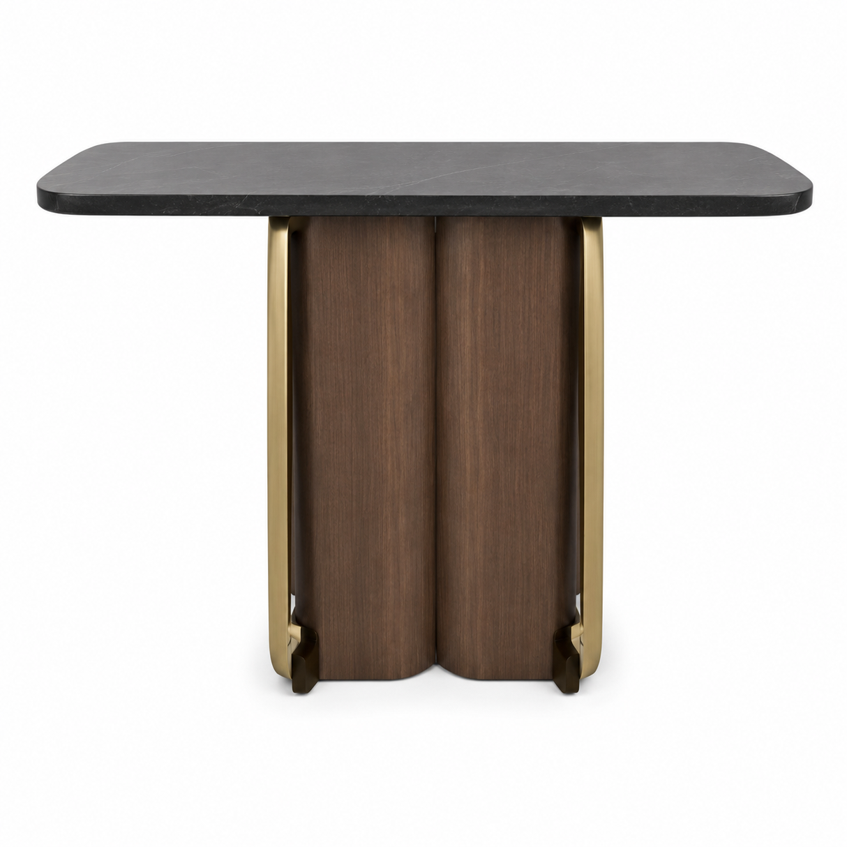 طاولة كونسول X2505، 150 × 42 × 76 سم (رخام أسود)