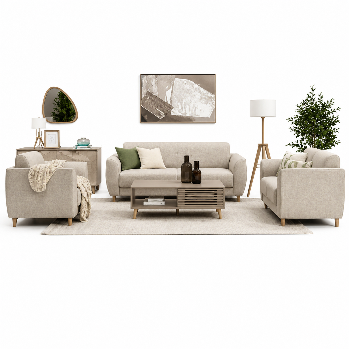Zaina Sofa Set 3+2+1  Fabric-1895/3