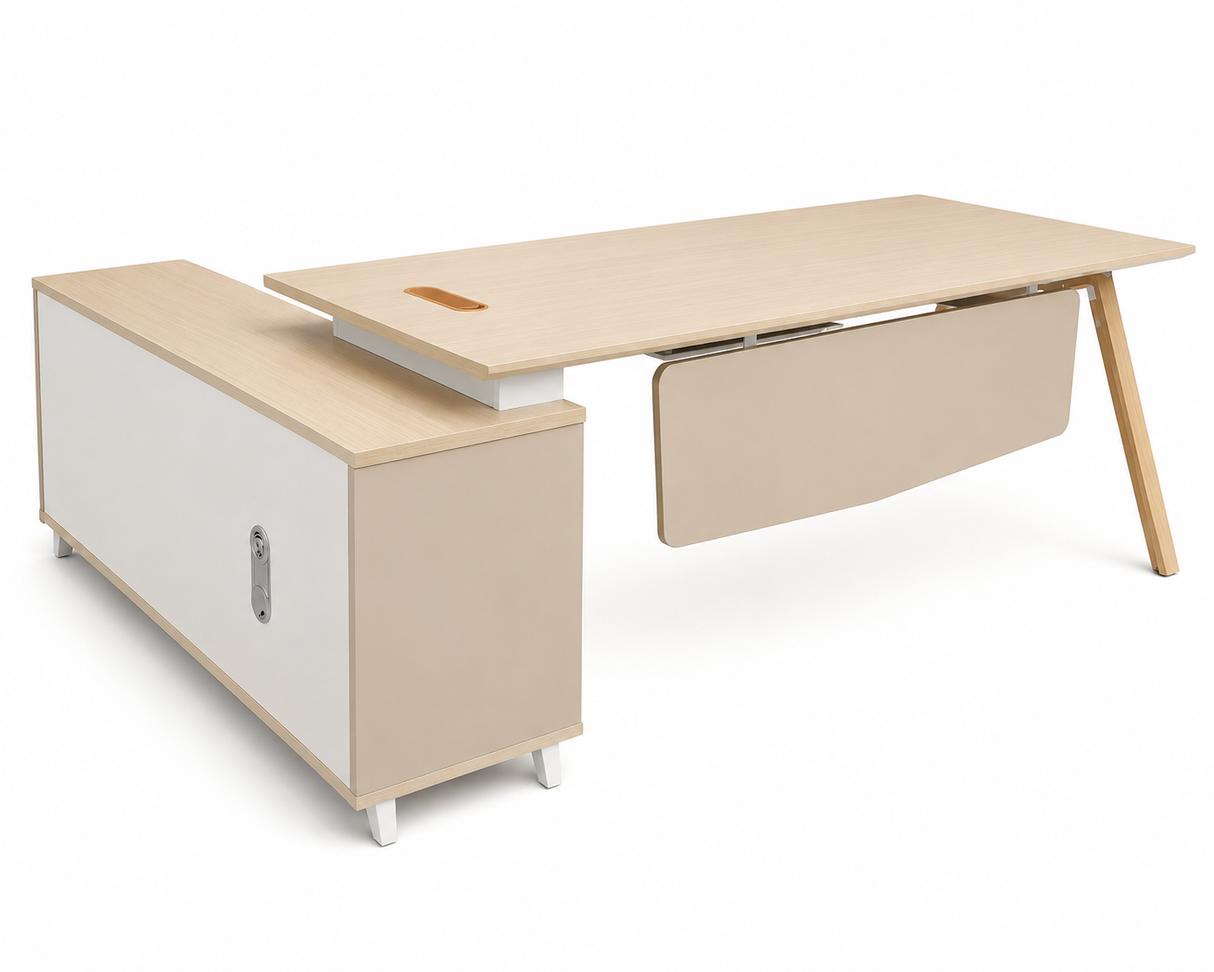 طاولة مكتب AT02 مقاس 1800*1800*750 ارتفاع (مجموعة واحدة، 3 صناديق) 