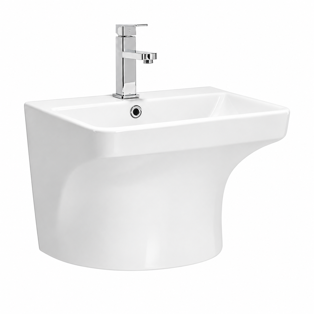 حوض غسيل معلق على الحائط - أبيض (500 × 440 × 360 مم)