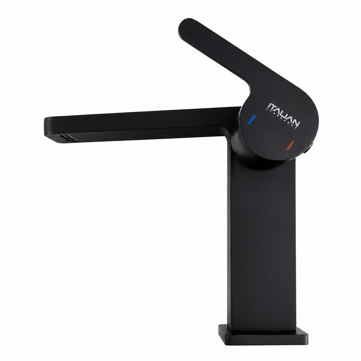 Basin Mixer Matt Black Simple Bathroom Faucet 1 Hole