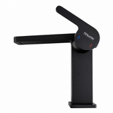 Basin Mixer Matt Black Simple Bathroom Faucet 1 Hole