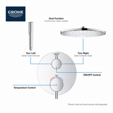 GROHE Atrio Dual Function 2-Handle Thermostatic Trim  24151003