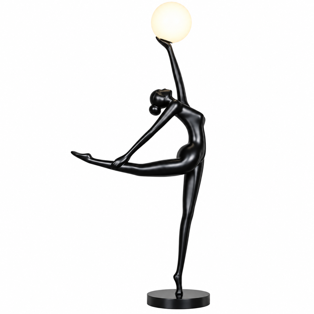 Floor lamp-YF062-S-640*H1600-Fiberglass-Black