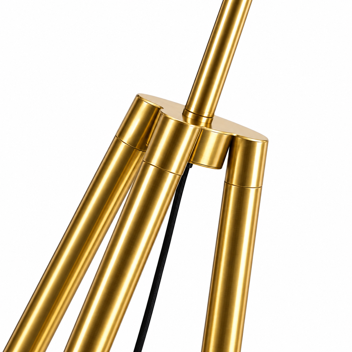 Floor lamp-SM2289F-A-D555×H1700-Golden-Aluminum+Rattan
