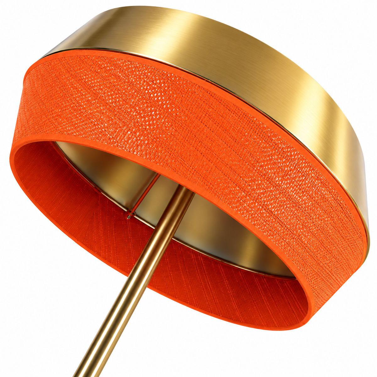 Floor lamp-SM2289F-A-D555×H1700-Golden-Aluminum+Rattan