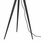 Floor lamp-SM2289F-A-D555×H1700-Black-Aluminum+Rattan