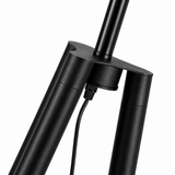 Floor lamp-SM2289F-A-D555×H1700-Black-Aluminum+Rattan