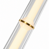 Floor lamp-1348F2-D255*H1350-Golden+Clear-Aluminum+Glass