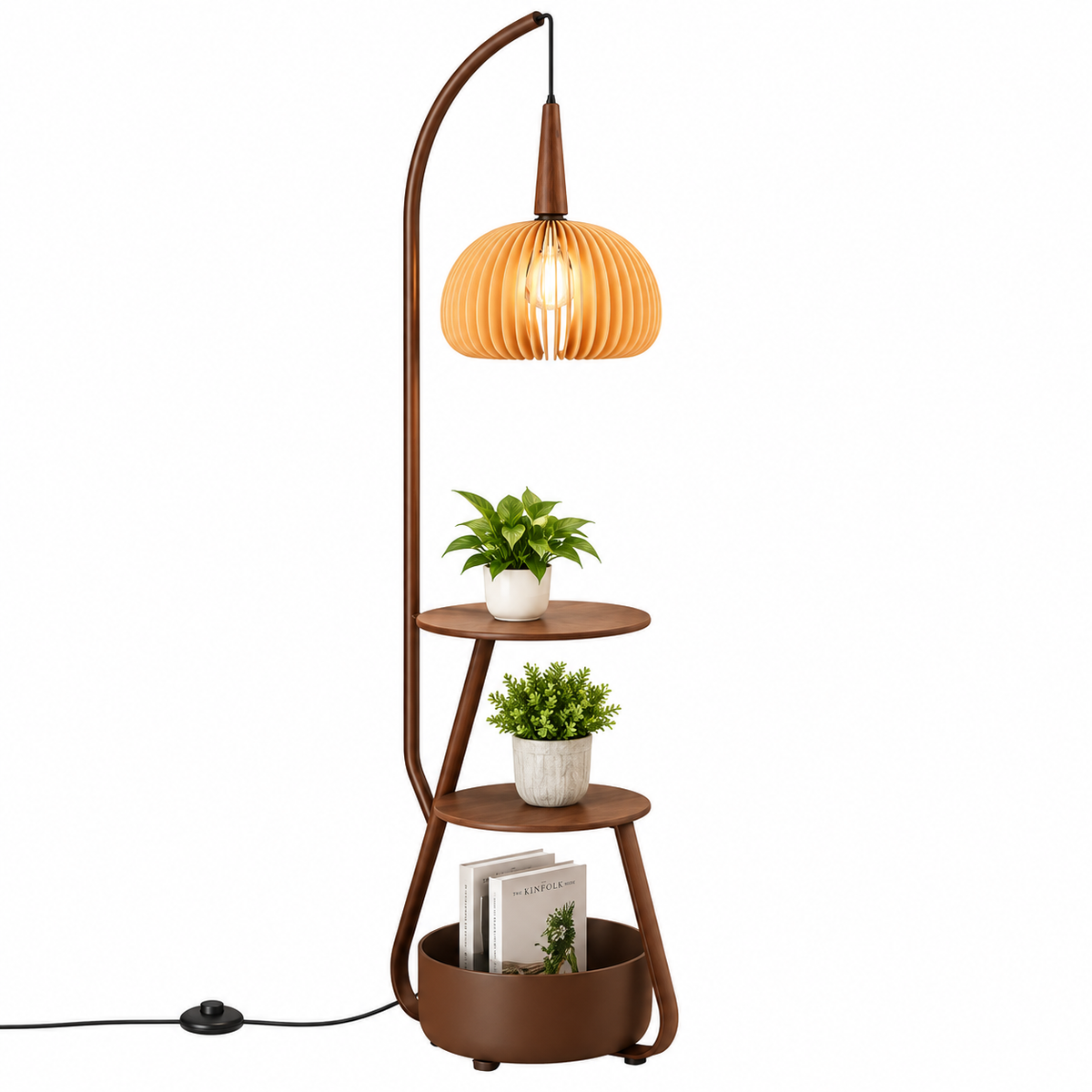 Floor Lamp - ML9015 D350*H1600 - Metal+Oak Wood