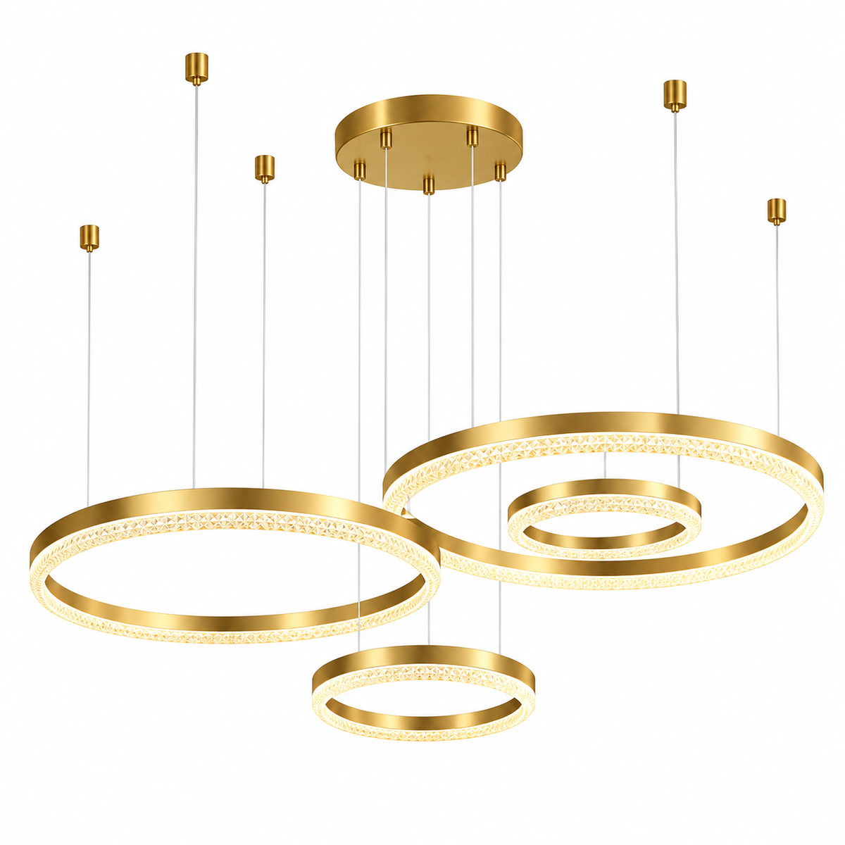 MLA7188 Modern Ring Light Brushed Gold D400+600+800+1000mm 3 Colors