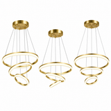 MLA7188 Modern Ring Light Brushed Gold D400+600+800+1000mm 3 Colors
