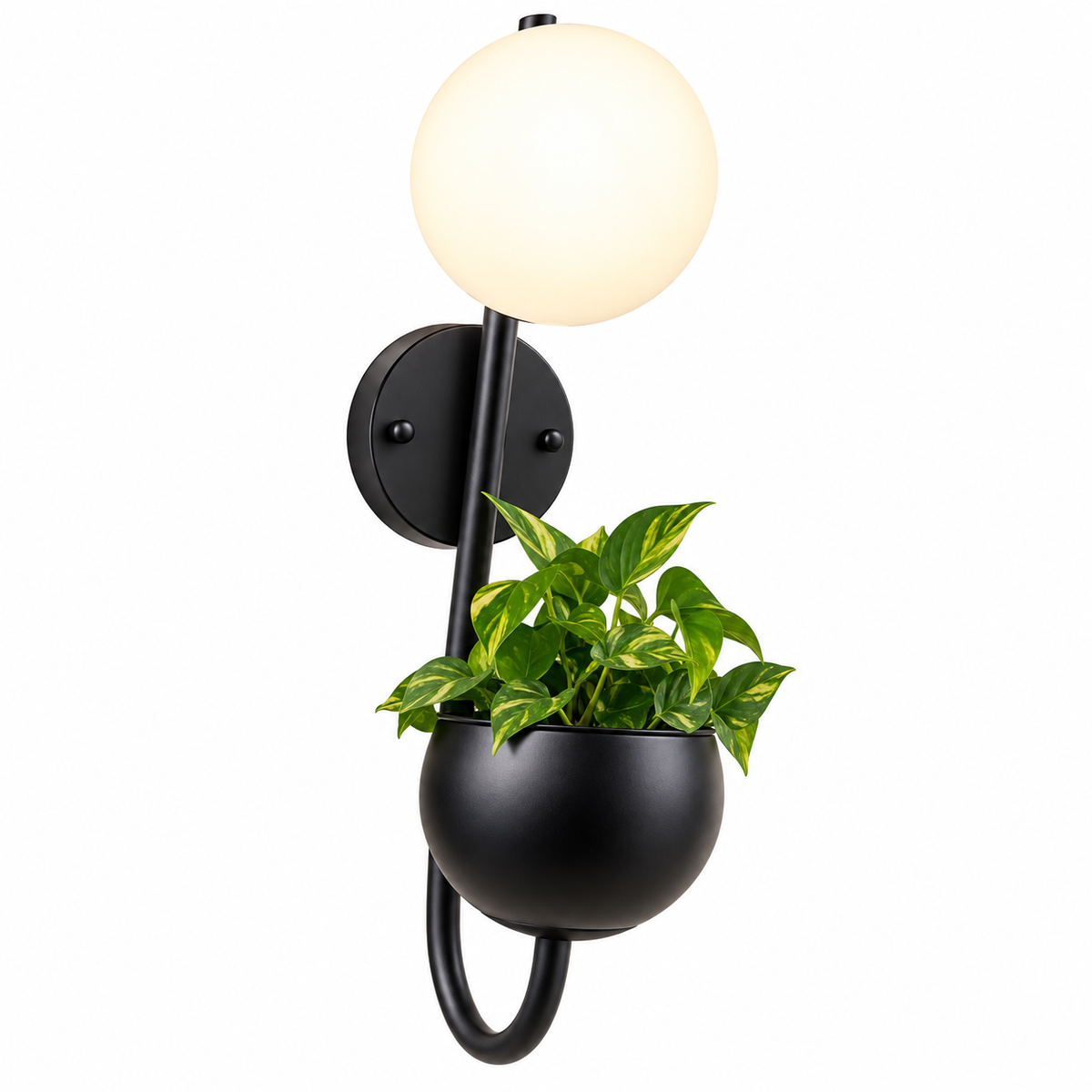 9990A-1W Matt Black Wall Light