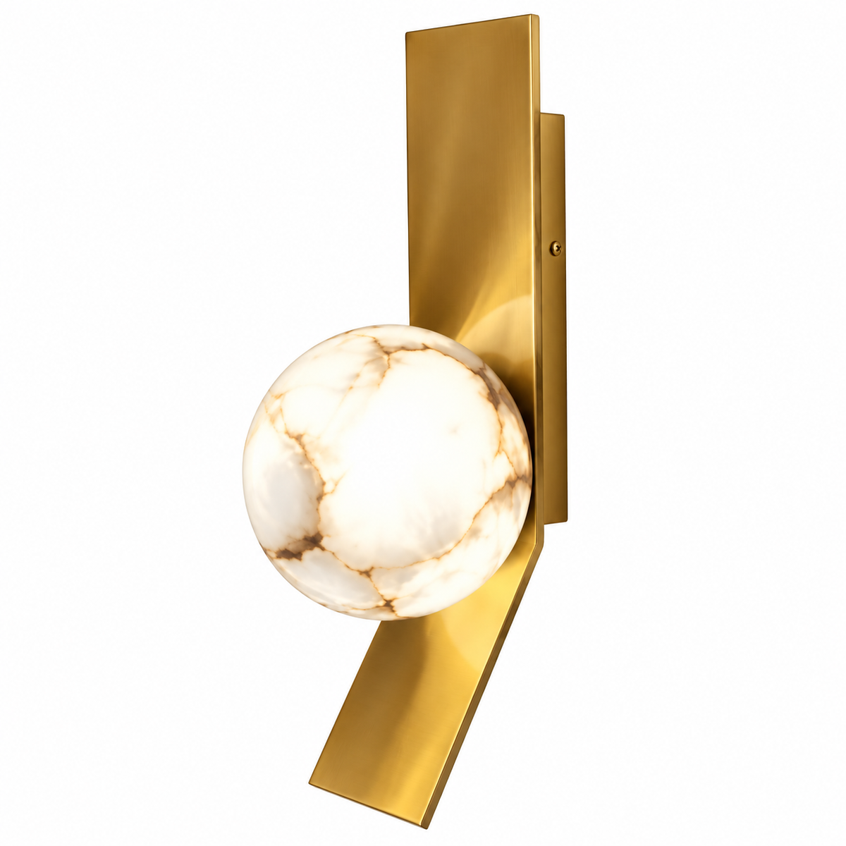 10991C-1W Wall Light – Copper & Alabaster