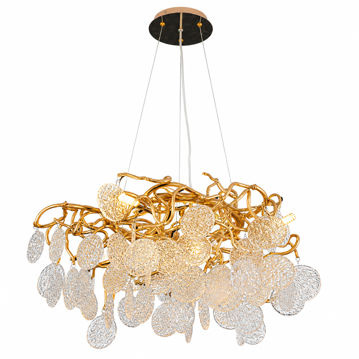 Pendant Light 8020-600 Aluminum+Glass GD