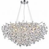 Pendant Light 8093C-1000 Aluminum+Crystal CH