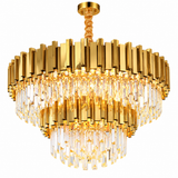 Luxury Antique Gold Plated Finished Crystal Chandelier Pendant Lamp