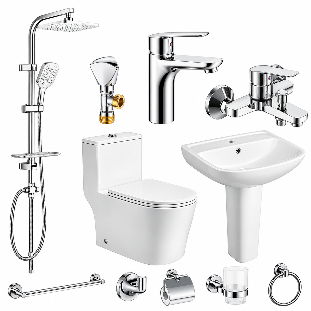Modern S-Trap Toilet Combo 5522 with Soft Close UF Seat – White