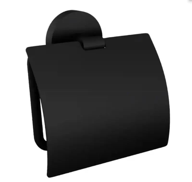 Jaquar ACN-BLM-1153S Black Matt Toilet Roll Holder with Flap