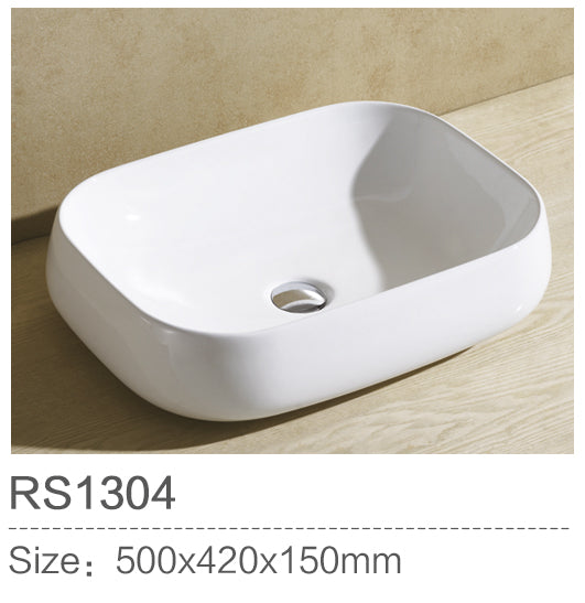 RS1304 Countertop Basin – 560×420×150 mm