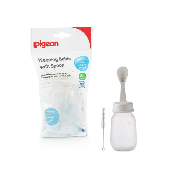 Pigeon Weaning Bottle with Spoon – 120ml